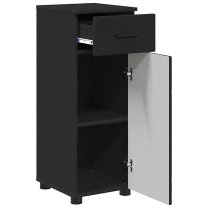 Badezimmermöbel Set mit Regal 3 pcs Schwarz 76,5 x 35 x 64 cm