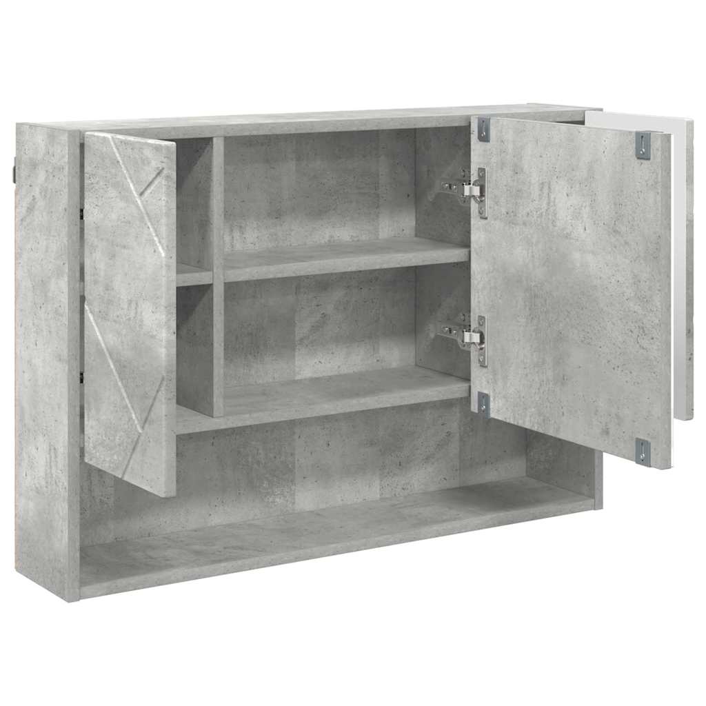 Badezimmermöbel Set mit Regal 3 pcs Betongrau 76,5 x 35 x 64 cm