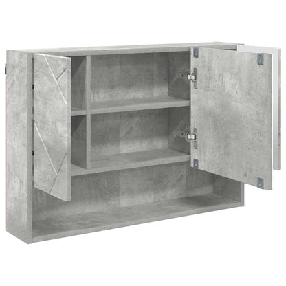 Badezimmermöbel Set mit Regal 3 pcs Betongrau 76,5 x 35 x 64 cm