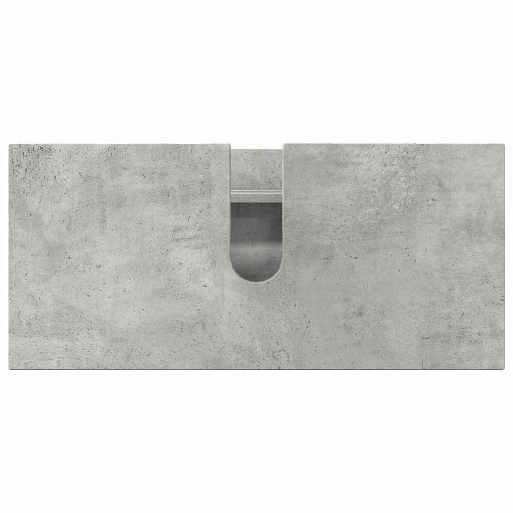 Badezimmermöbel Set mit Regal 3 pcs Betongrau 76,5 x 35 x 64 cm