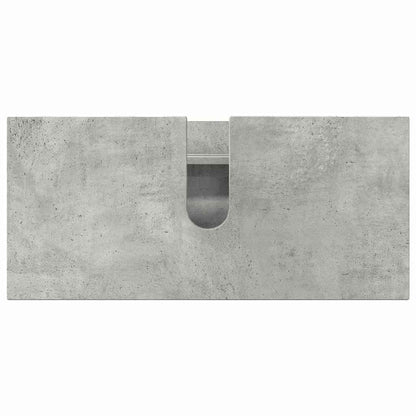 Badezimmermöbel Set mit Regal 3 pcs Betongrau 76,5 x 35 x 64 cm