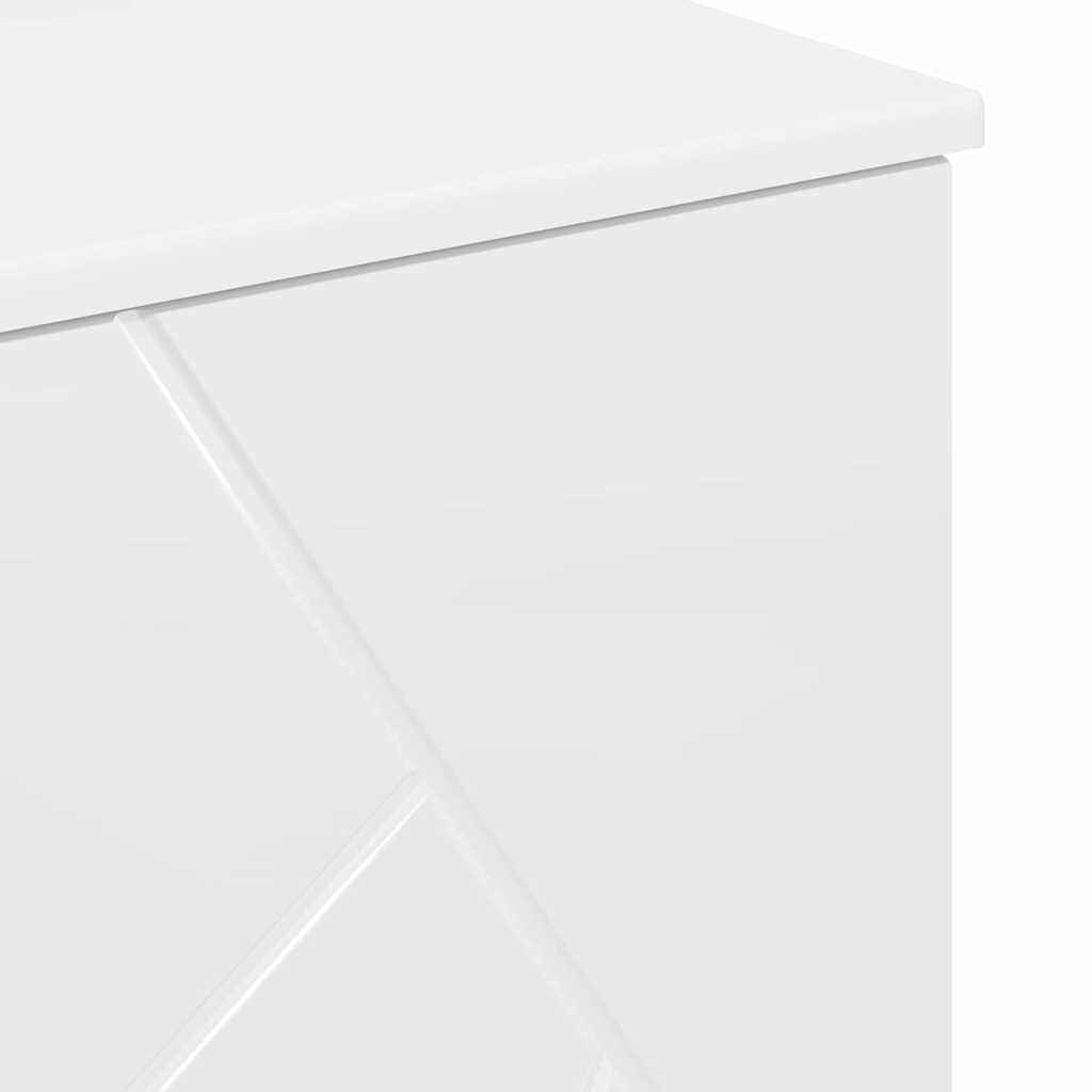 Badezimmermöbel Set 3 pcs Hochglanz-Weiß 76,5 x 35 x 64 cm