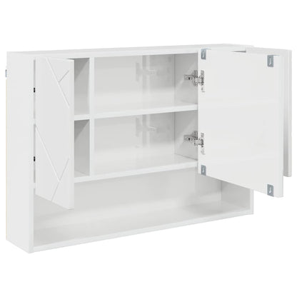 Badezimmermöbel Set 3 pcs Hochglanz-Weiß 76,5 x 35 x 64 cm