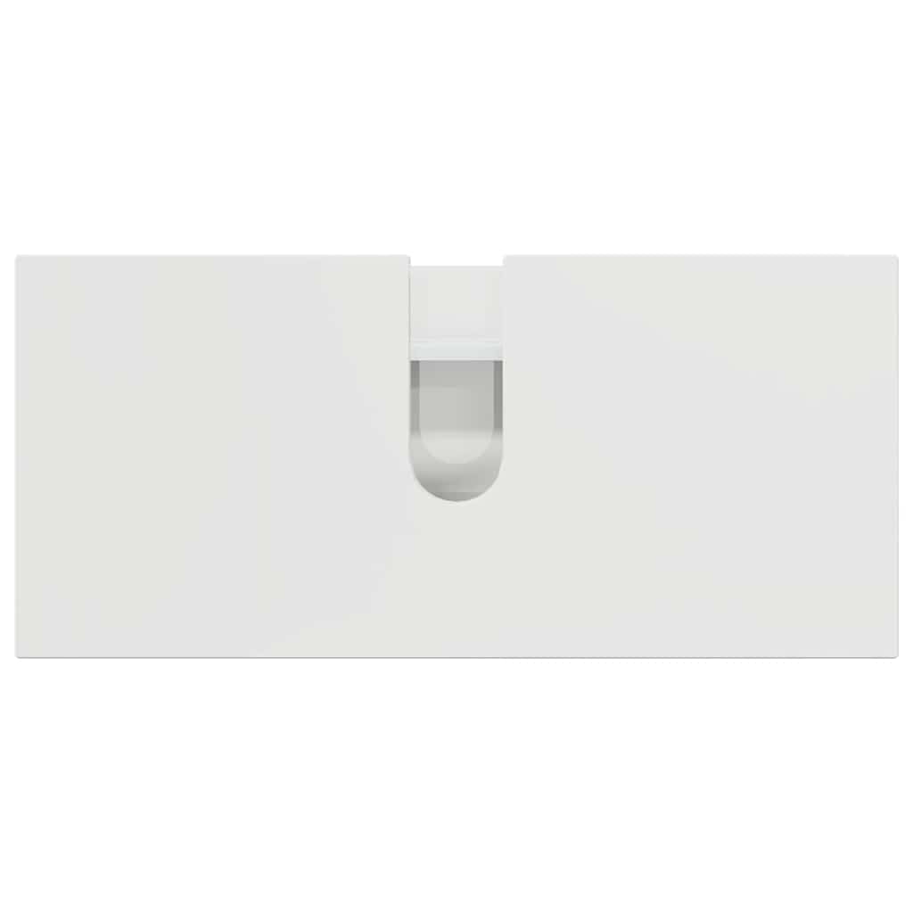 Badezimmermöbel Set 3 pcs Hochglanz-Weiß 76,5 x 35 x 64 cm