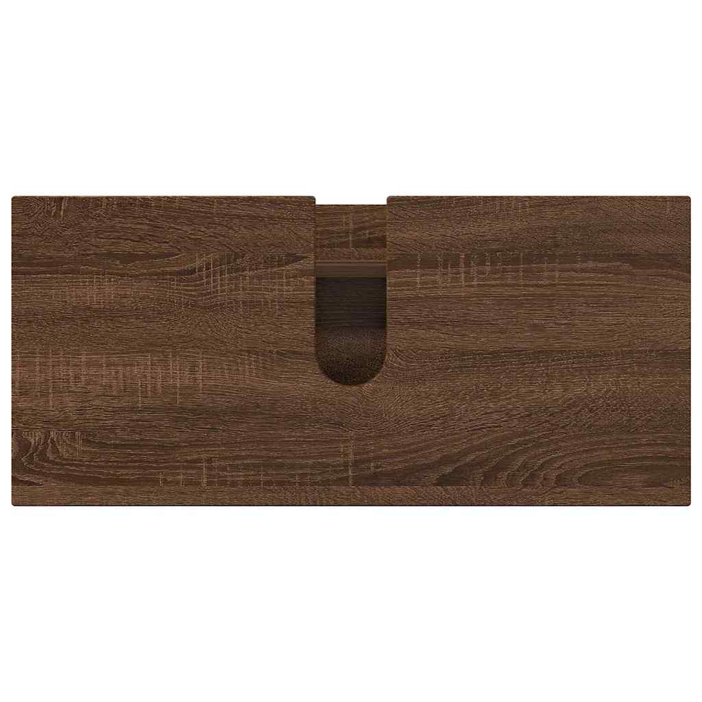 Badezimmermöbel Set 3 pcs Braun Eichen-Optik 76,5 x 35 x 64 cm