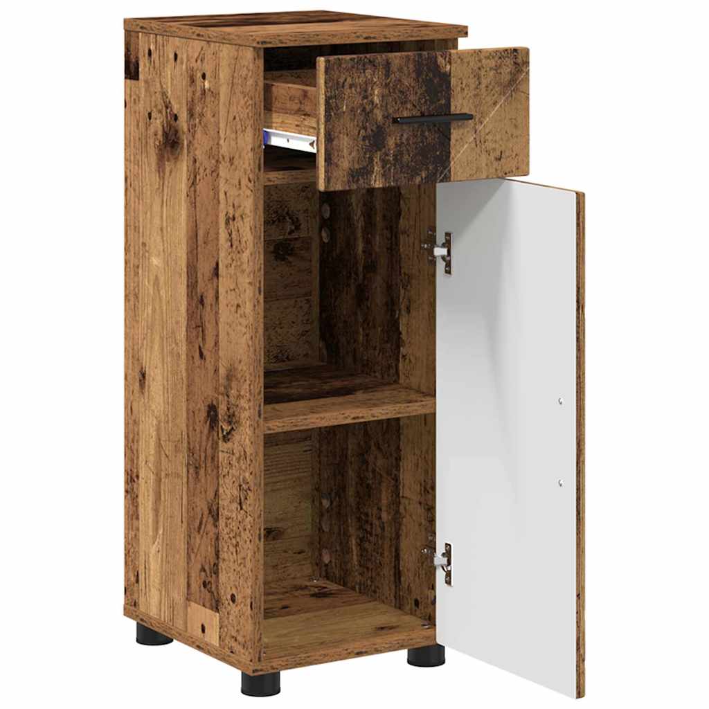 Badezimmermöbel Set mit Regal 3 pcs Altholz 76,5 x 35 x 64 cm