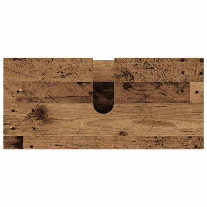 Badezimmermöbel Set mit Regal 3 pcs Altholz 76,5 x 35 x 64 cm