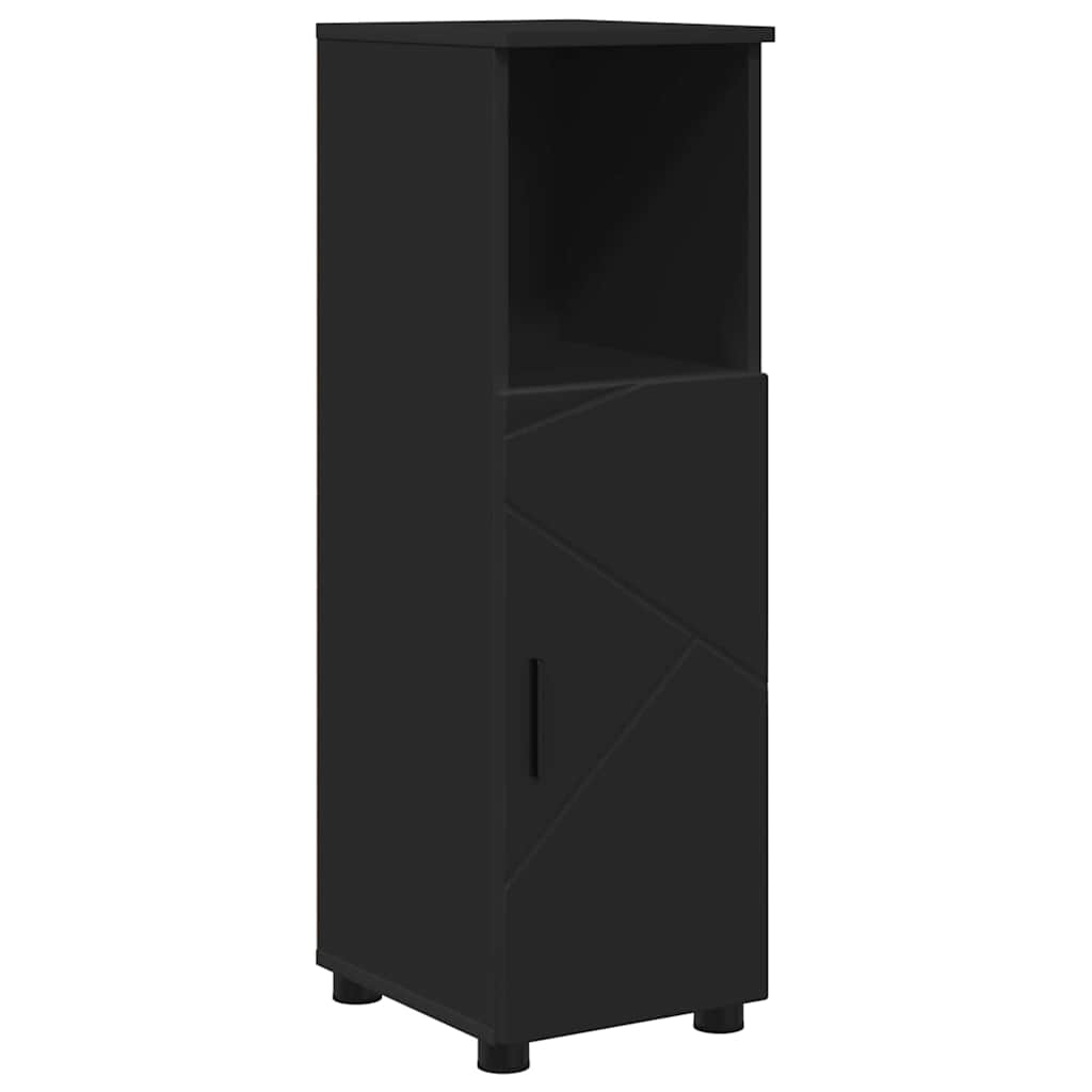 Badezimmermöbel Set mit Regal 4 pcs Schwarz 30 x 35 x 192 cm