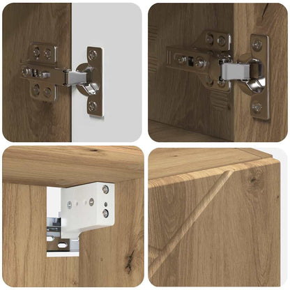 Badezimmermöbel Set 4 pcs Artisan-Eiche 30 x 35 x 192 cm