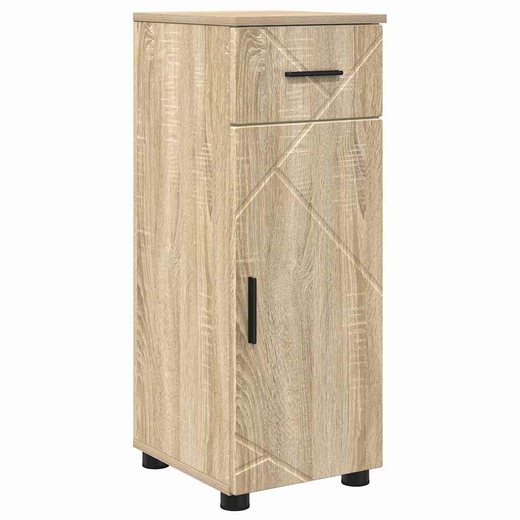 Badezimmermöbel Set mit Tür 4 pcs Sonoma-Eiche 30 x 35 x 192 cm