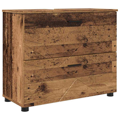 Badezimmermöbel Set mit Regal 4 pcs Altholz 30 x 35 x 192 cm
