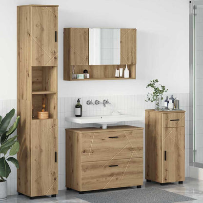 Badezimmermöbel Set 4 pcs Artisan-Eiche 30 x 35 x 192 cm