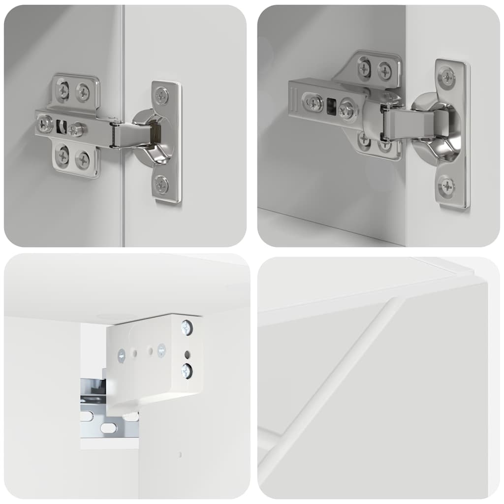 Badezimmermöbel Set 5 pcs Weiß 30 x 35 x 192 cm Holzwerkstoff