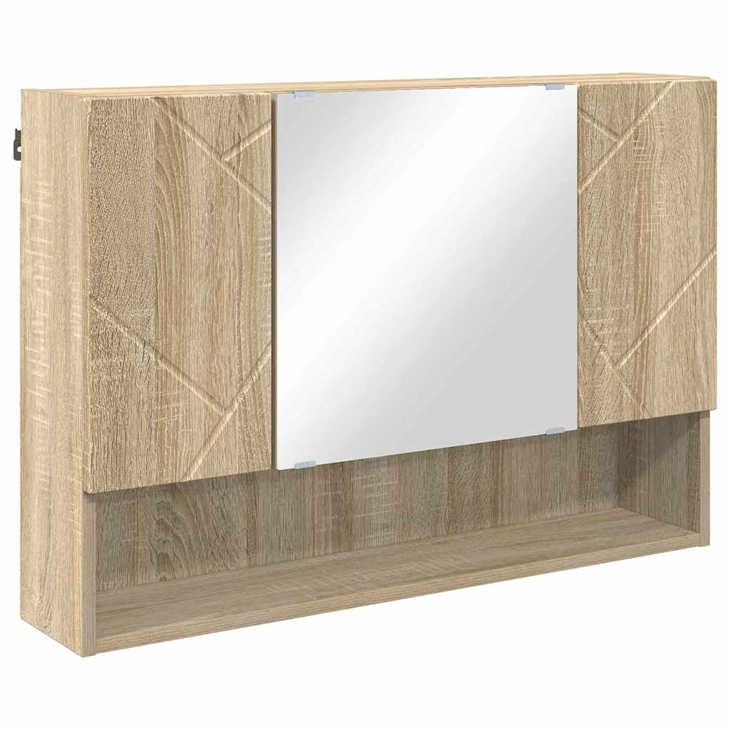 Badezimmermöbel Set mit Tür 5 pcs Sonoma-Eiche 30 x 35 x 192 cm