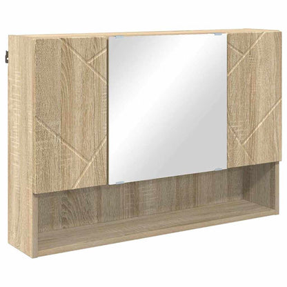 Badezimmermöbel Set mit Tür 5 pcs Sonoma-Eiche 30 x 35 x 192 cm