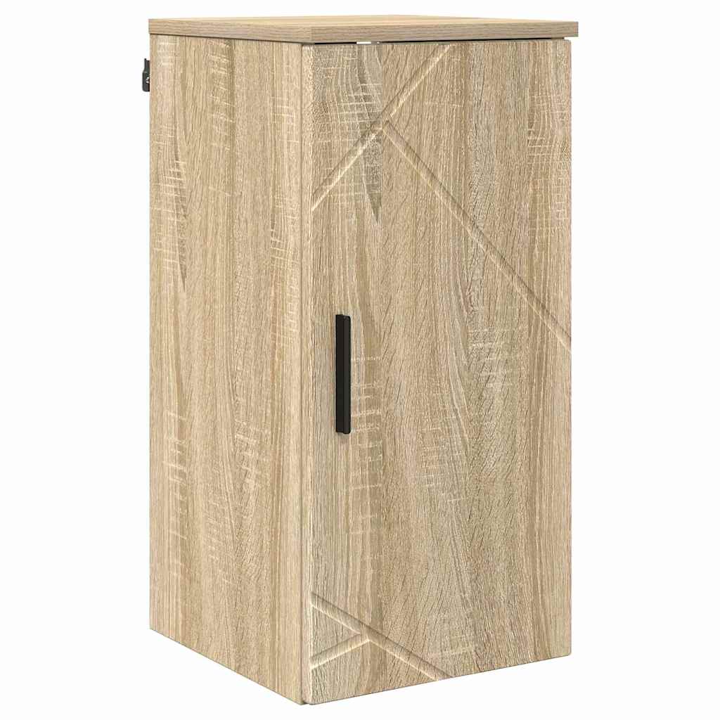Badezimmermöbel Set mit Tür 5 pcs Sonoma-Eiche 30 x 35 x 192 cm