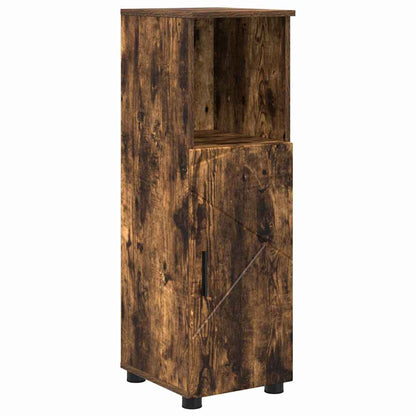 Badezimmermöbel Set mit Tür 5 pcs Räuchereiche 30 x 35 x 192 cm
