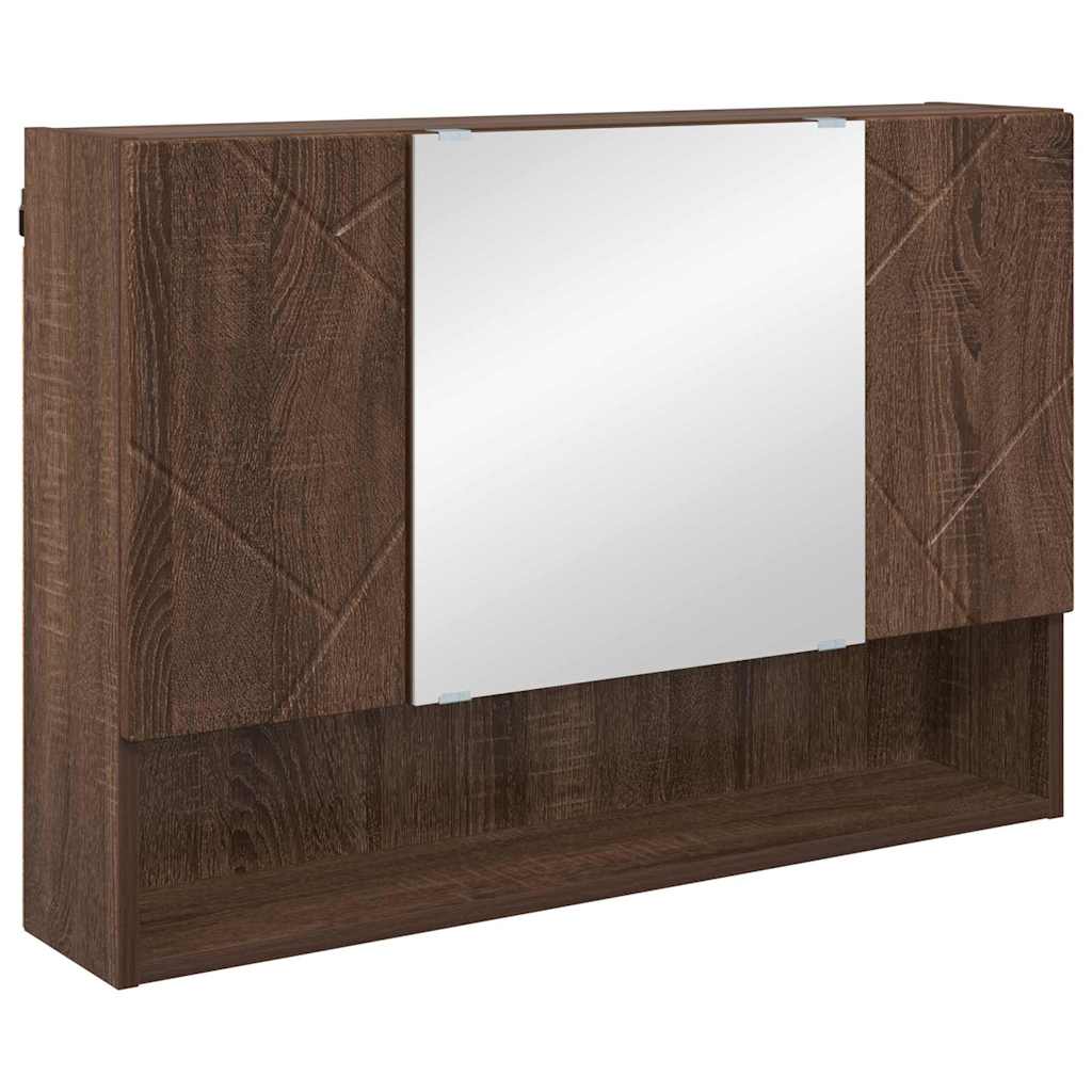 Badezimmermöbel Set 5 pcs Braun Eichen-Optik 30 x 35 x 192 cm