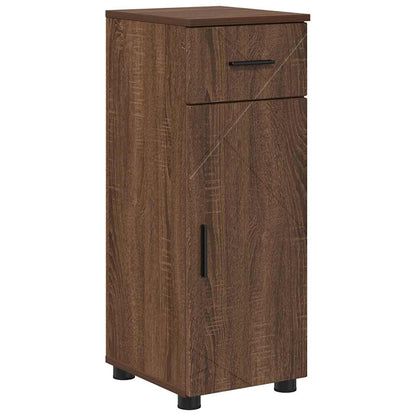 Badezimmermöbel Set mit Tür 5 pcs Braune Eiche 30 x 35 x 192 cm