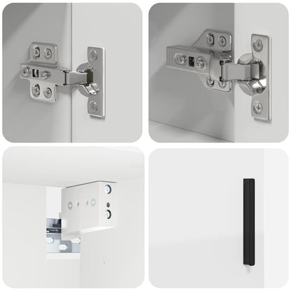 Badezimmermöbel Set 4 pcs Weiß 30 x 35 x 192 cm Holzwerkstoff
