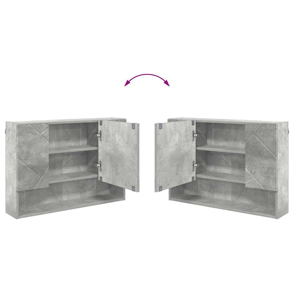 Badezimmermöbel Set mit Regal 4 pcs Betongrau 30 x 35 x 192 cm