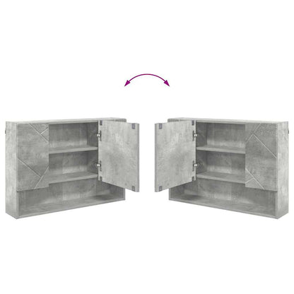 Badezimmermöbel Set mit Regal 4 pcs Betongrau 30 x 35 x 192 cm