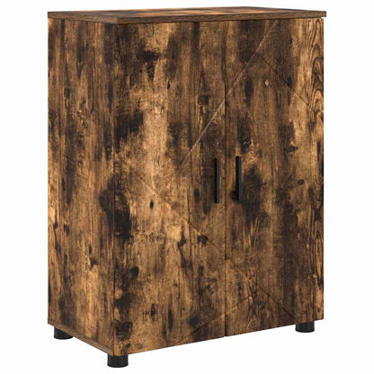 Badezimmermöbel Set mit Tür 4 pcs Räuchereiche 30 x 35 x 192 cm
