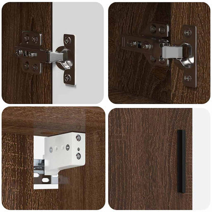 Badezimmermöbel Set 4 pcs Braun Eichen-Optik 30 x 35 x 192 cm