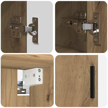 Badezimmermöbel Set 4 pcs Artisan-Eiche 30 x 35 x 192 cm
