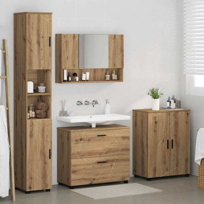 Badezimmermöbel Set 4 pcs Artisan-Eiche 30 x 35 x 192 cm