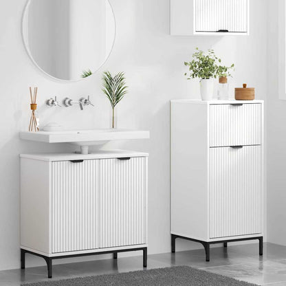 Badezimmermöbel Set 2 pcs Weiß 39,5 x 36 x 88 cm Holzwerkstoff