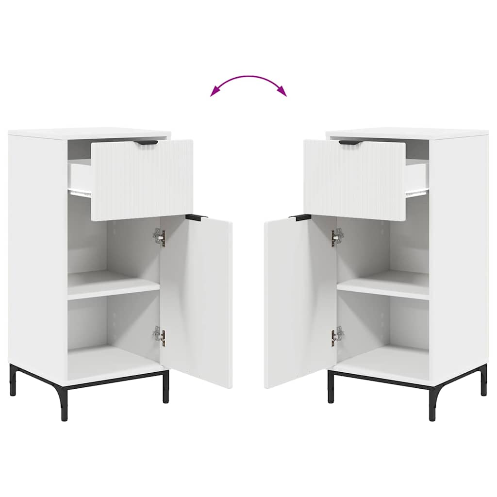 Badezimmermöbel Set 2 pcs Weiß 39,5 x 36 x 88 cm Holzwerkstoff
