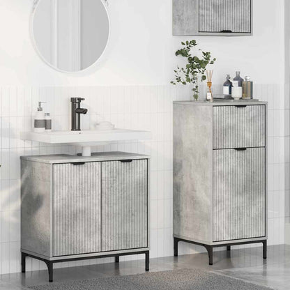 Badezimmermöbel Set mit Regal 2 pcs Betongrau 39,5 x 36 x 88 cm
