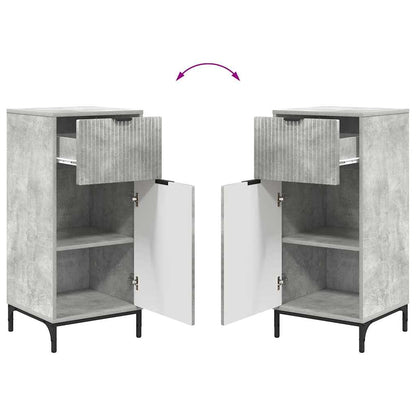 Badezimmermöbel Set mit Regal 2 pcs Betongrau 39,5 x 36 x 88 cm