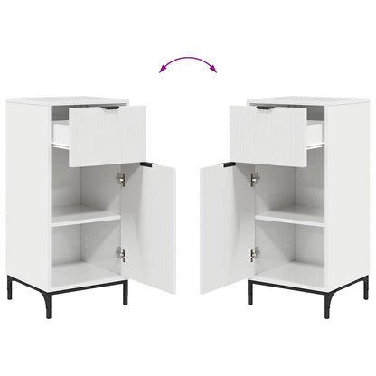 Badezimmermöbel Set 2 pcs Hochglanz-Weiß 39,5 x 36 x 88 cm