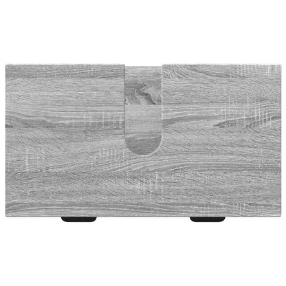 Badezimmermöbel Set Plaid 2 pcs Grau Sonoma 39,5 x 36 x 88 cm