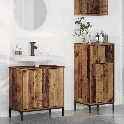 Badezimmermöbel Set mit Regal 2 pcs Altholz 39,5 x 36 x 88 cm