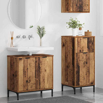 Badezimmermöbel Set mit Regal 2 pcs Altholz 39,5 x 36 x 88 cm