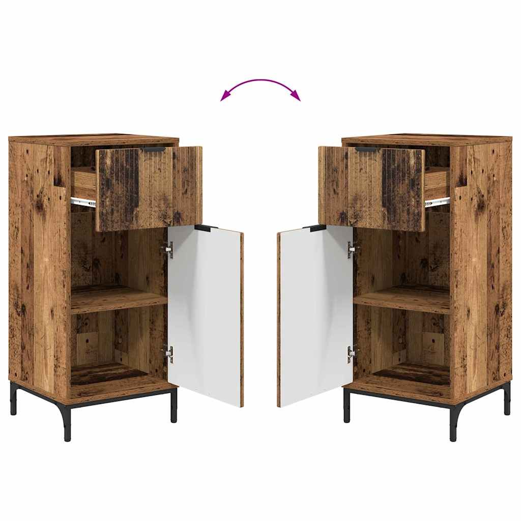 Badezimmermöbel Set mit Regal 2 pcs Altholz 39,5 x 36 x 88 cm
