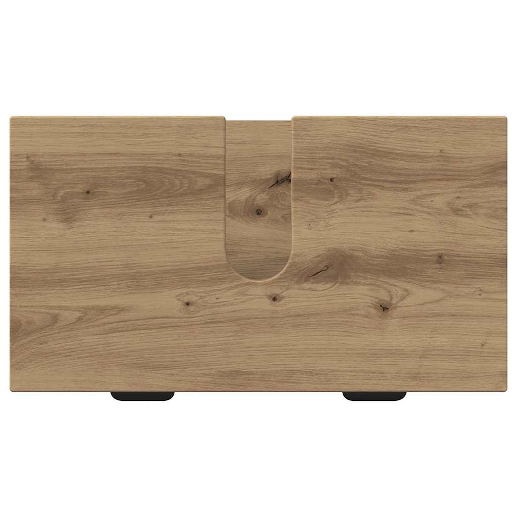 Badezimmermöbel Set Plaid 2 pcs Artisan-Eiche 39,5 x 36 x 88 cm
