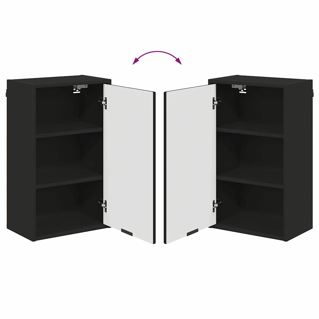 Badezimmermöbel Set mit Schubladen Schwarz Spanplatte, Metall