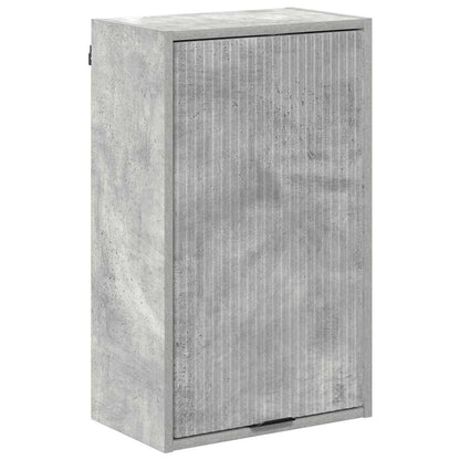 Badezimmermöbel Set Wandmontiert Beton Grau Spanplatte, Metall