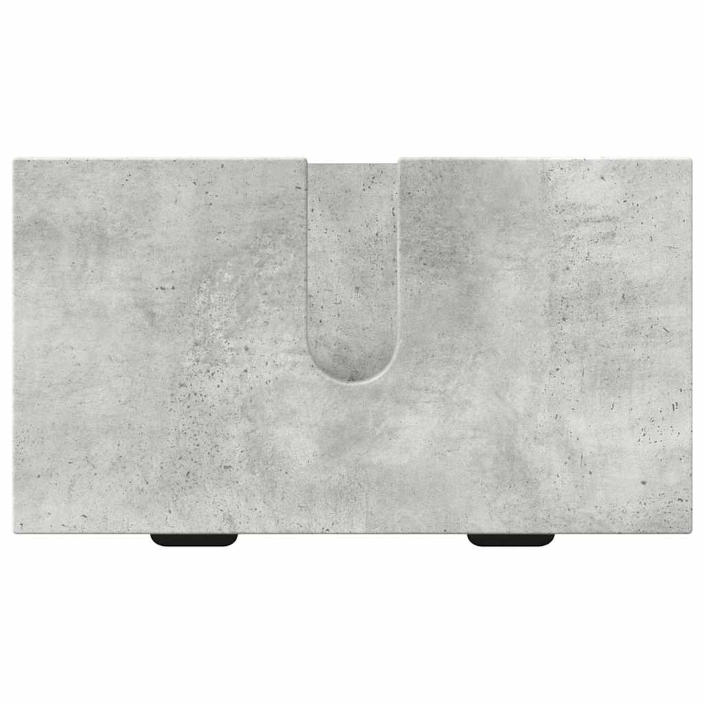 Badezimmermöbel Set Wandmontiert Beton Grau Spanplatte, Metall