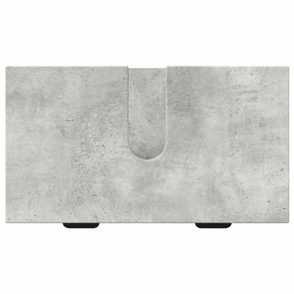 Badezimmermöbel Set Wandmontiert Beton Grau Spanplatte, Metall