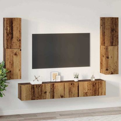 TV-Möbel-Set 7 pcs Altholz 60 x 30 x 30 cm Holzwerkstoff