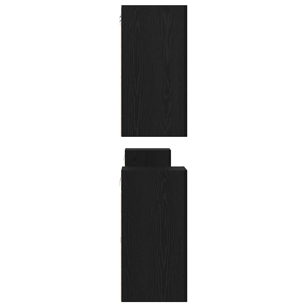 TV-Möbel-Set 7 pcs Schwarze Eiche 60 x 30 x 30 cm Holzwerkstoff