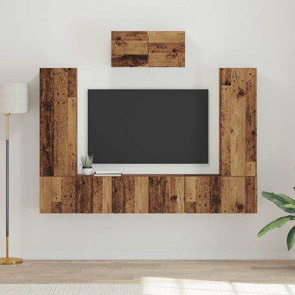 TV-Möbel-Set 7 pcs Altholz 180 x 30 x 120 cm Holzwerkstoff
