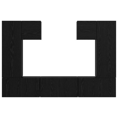 TV-Möbel-Set 7 pcs Schwarze Eiche 180 x 30 x 120 cm