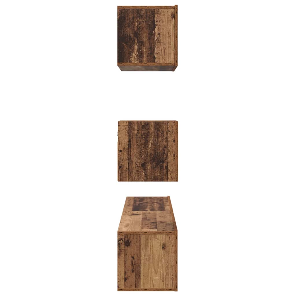 Wand TV Schrank 4 pcs Altholz 80 x 30 x 30,5 cm Holzwerkstoff