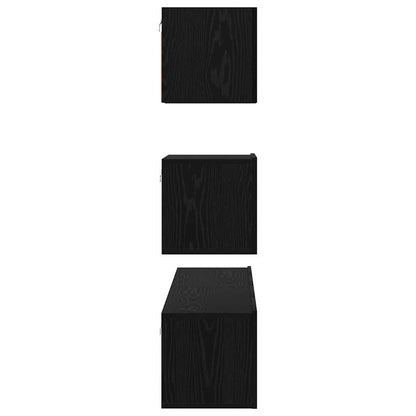 Wand TV Schrank 4 pcs Schwarze Eiche 80 x 30 x 30,5 cm